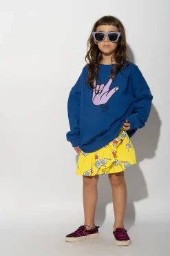 NAVY HAND PRINT SWEATSHIRT
