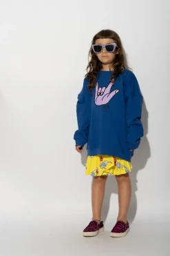 NAVY HAND PRINT SWEATSHIRT