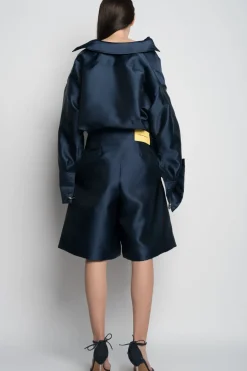 NAVY SKATER SHORTS