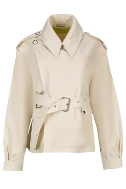 OFF-WHITE CROPPED TRENCH COAT
