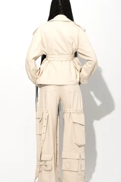 OFF-WHITE CROPPED TRENCH COAT