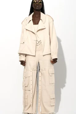 OFF-WHITE CROPPED TRENCH COAT