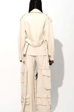 OFF-WHITE CROPPED TRENCH COAT