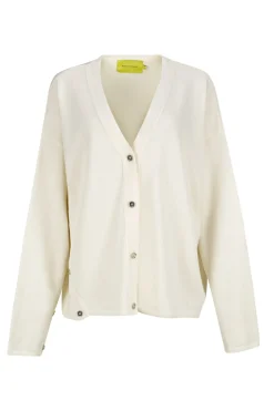 OFF-WHITE MERINO DECONSTRUCTED CARDIGAN