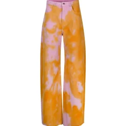 ORANGE AND PINK TIE DYE BOYFRIEND TROUSERS