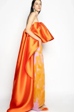 ORANGE AND PINK TIE DYE BOYFRIEND TROUSERS