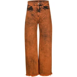 ORANGE DENIM BOYFRIEND TROUSERS