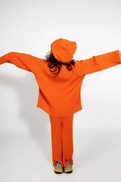 ORANGE MERINO KNIT JUMPER