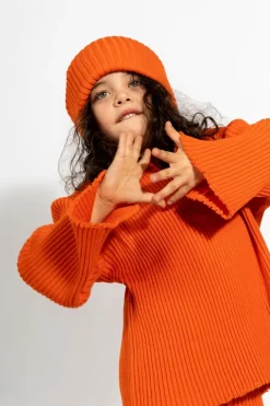 ORANGE MERINO KNIT JUMPER
