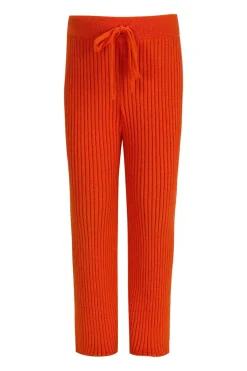ORANGE MERINO KNIT TROUSERS