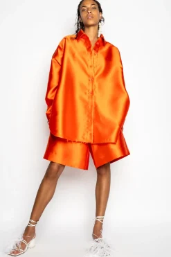 ORANGE SKATER SHORTS