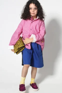 PINK AND WHITE STRIPED LOOSE SHIRT