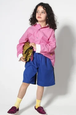 PINK AND WHITE STRIPED LOOSE SHIRT