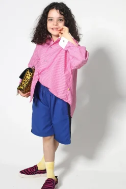 PINK AND WHITE STRIPED LOOSE SHIRT