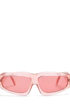 PINK ANGULAR FRAME SUNGLASSES