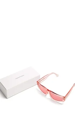 PINK ANGULAR FRAME SUNGLASSES