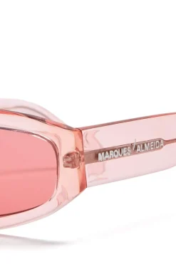 PINK ANGULAR FRAME SUNGLASSES