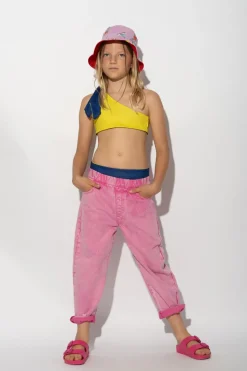 PINK BAGGY TROUSERS