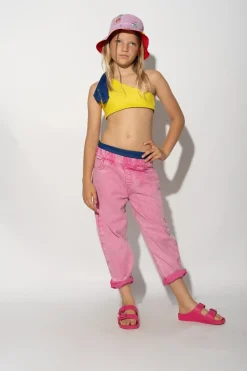 PINK BAGGY TROUSERS