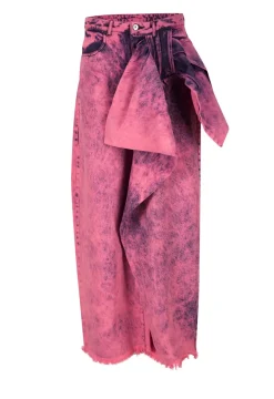 PINK BOYFRIEND TROUSERS WITH BIG BOW