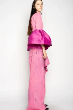 PINK BOYFRIEND TROUSERS WITH BIG BOW