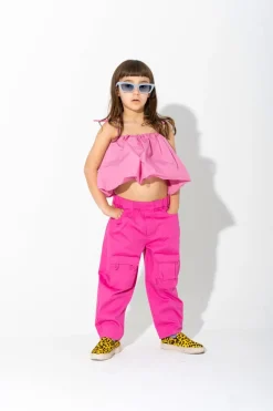PINK CARGO TROUSERS