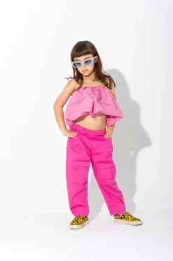 PINK CARGO TROUSERS