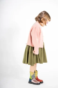 PINK COLLARLESS JACKET