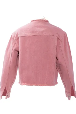 PINK COLLARLESS JACKET