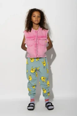 PINK COLLARLESS VEST