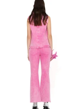 PINK COWL NECK TOP