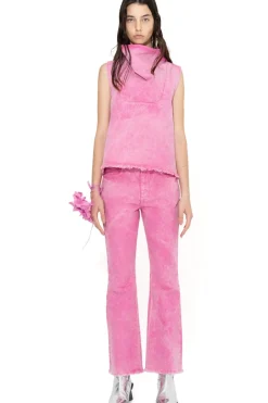 PINK COWL NECK TOP