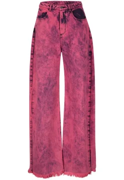 PINK DENIM BOYFRIEND TROUSERS
