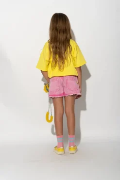 PINK DENIM SHORTS