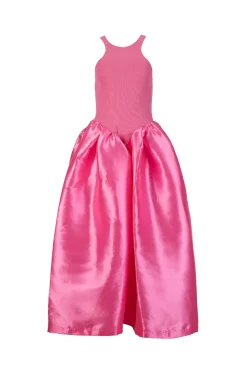 PINK DRESS WITH TANK TOP SCOOPED