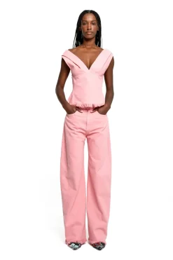 PINK DRILL BOYFRIEND TROUSERS