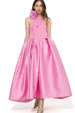 PINK FULL SKIRT TANK TOP DRESS