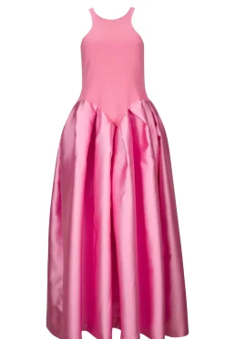 PINK FULL SKIRT TANK TOP DRESS