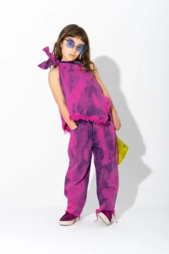 PINK ONE SHOULDER KNOT TOP