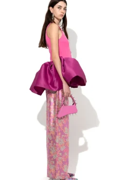 PINK TANK TOP WITH PEPLUM