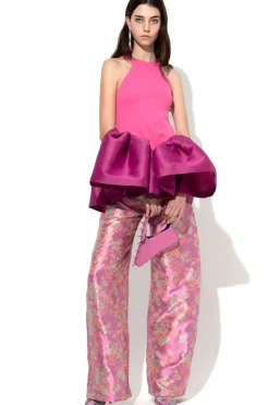 PINK TANK TOP WITH PEPLUM