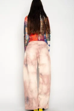 PINK TIE DYE BOYFRIEND TROUSERS