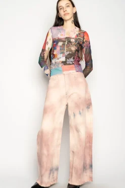 PINK TIE DYE BOYFRIEND TROUSERS