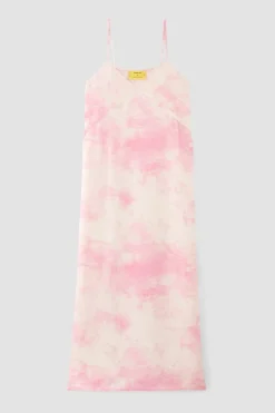 PINK TIE DYE SLIP DRESS