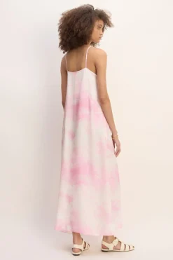 PINK TIE DYE SLIP DRESS