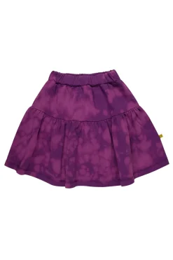 PURPLE AND PINK SPLATTERED FLEECE SKIRT