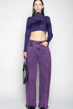 PURPLE BOYFRIEND TROUSERS