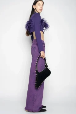 PURPLE BOYFRIEND TROUSERS