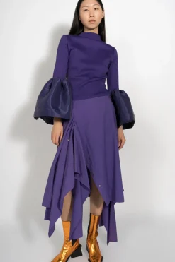 PURPLE DECONSTRUCTED SKIRT