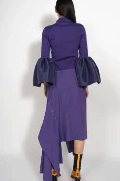 PURPLE DECONSTRUCTED SKIRT